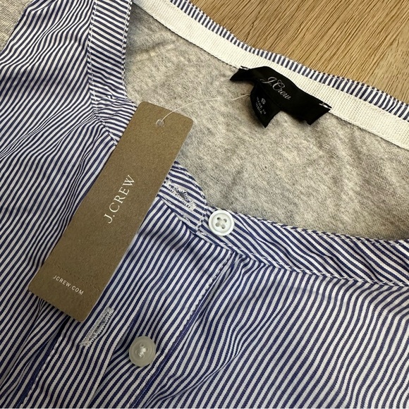 NWT J. Crew Blue and Gray Sleeveless Blouse - Picture 5 of 7